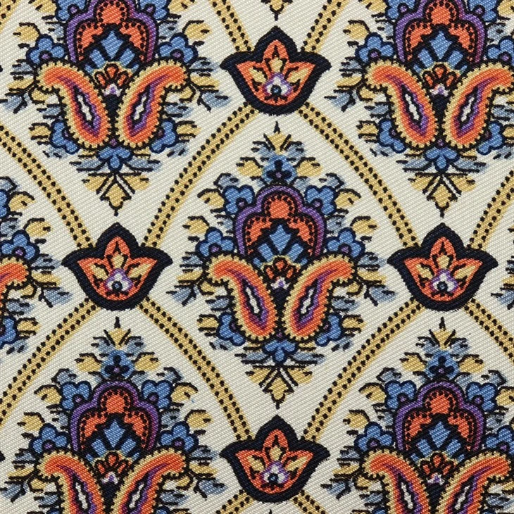 Orange Floral Pocket Square