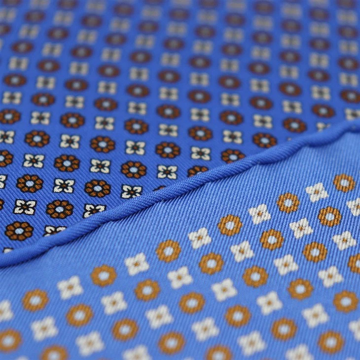 White Floral Pocket Square