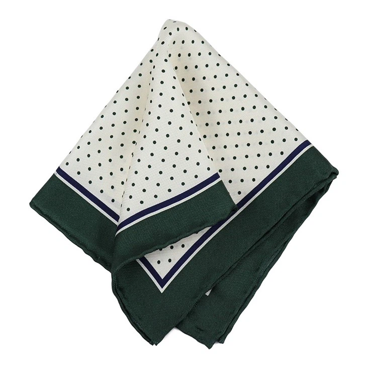 White patterned pocket square